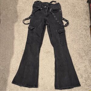 Hot Topic Black Denim Flared Pants